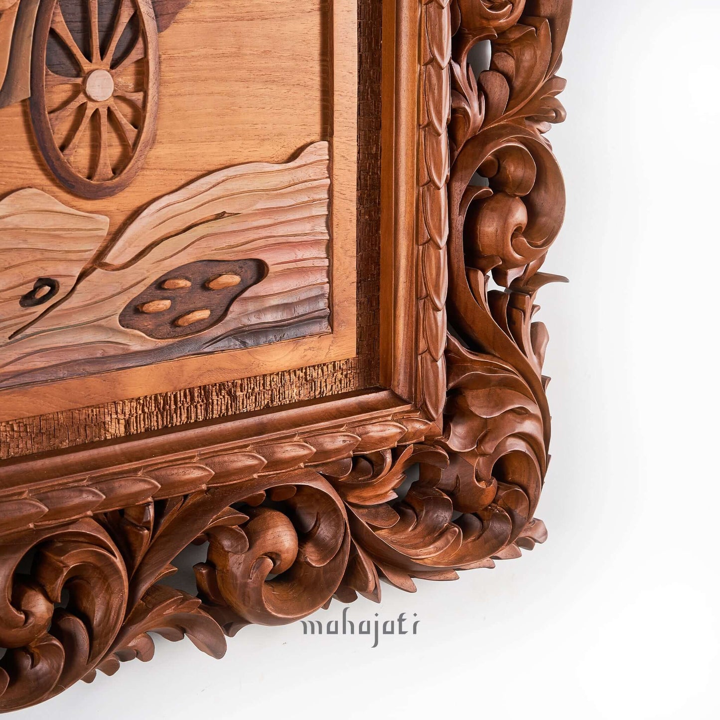 Al-Ikhlas & Ayatul Kursi - Chip Carving - 179cm x 104cm - Masterpiece