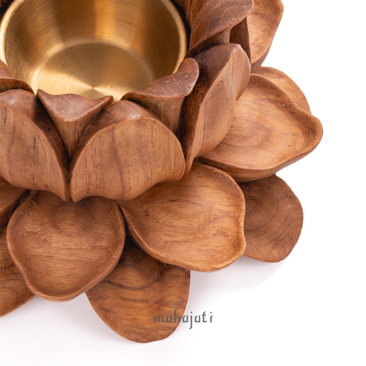 Lotus Flower Mabkhara - Chip Carving - 15cm x 9cm