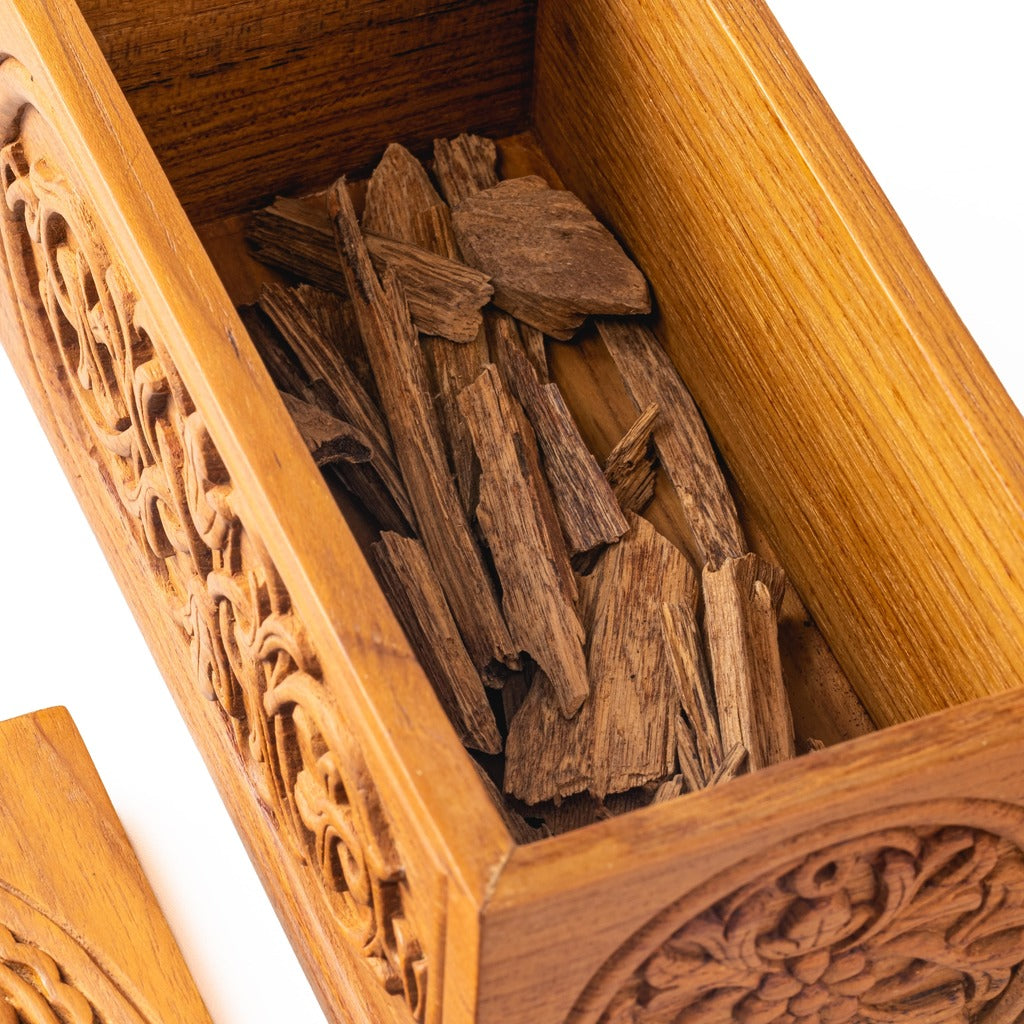 Bakhoor Box - Handmade Gift - High Grade Teak Wood - Oud Container