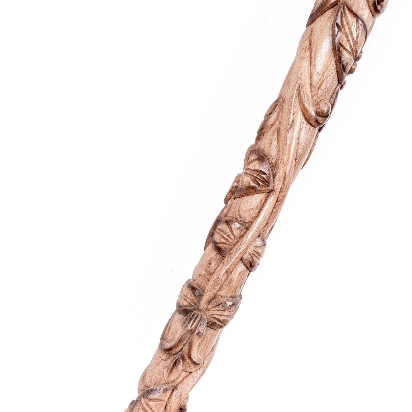 Walking Cane - Chip Carving - 16.5cm Length x 95cm Height - Floral - Mahajati