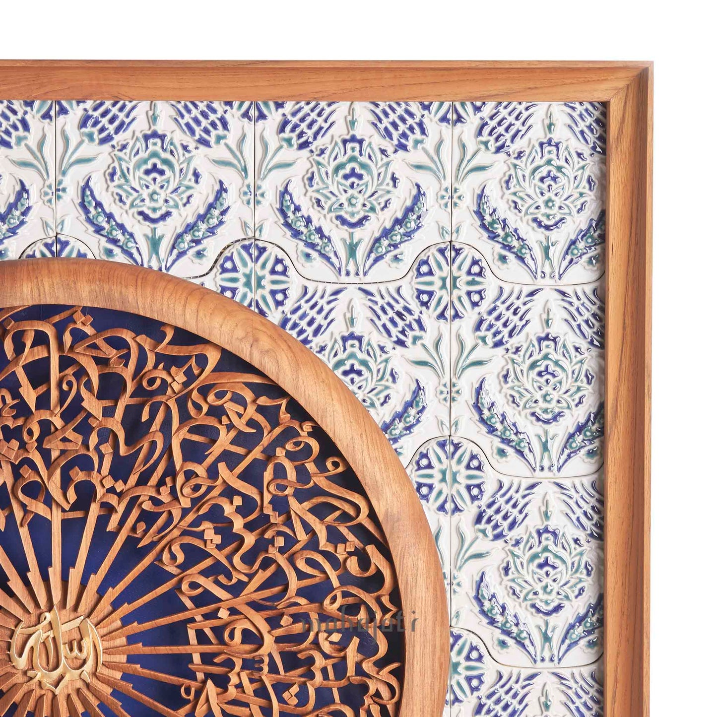 Ayatul Kursi / Allah SWT - Full 3D - 90cm x 90cm - Tile Frame 2
