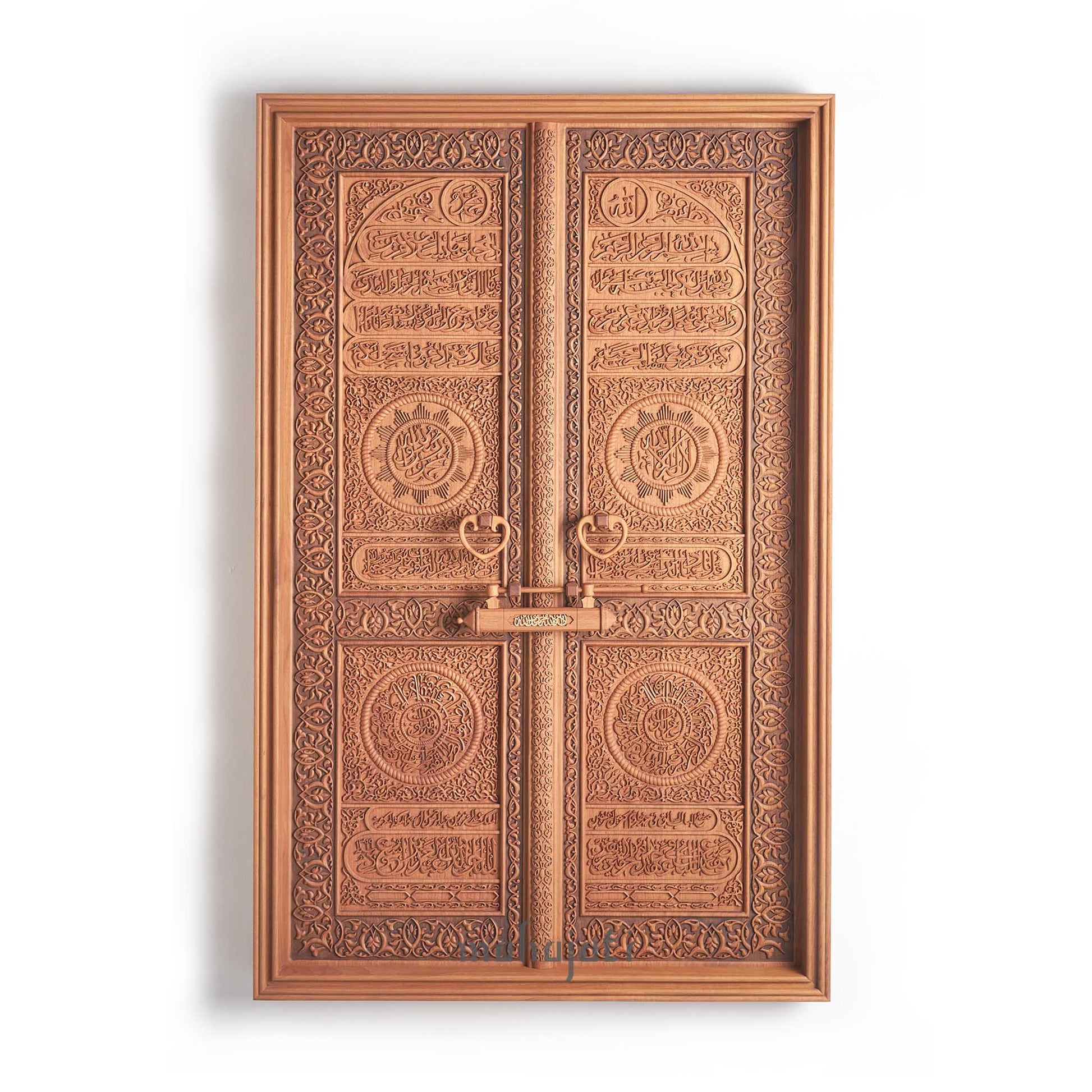 Mahajati Door of Kaaba wood replica, meticulously crafted with precision and artistry.