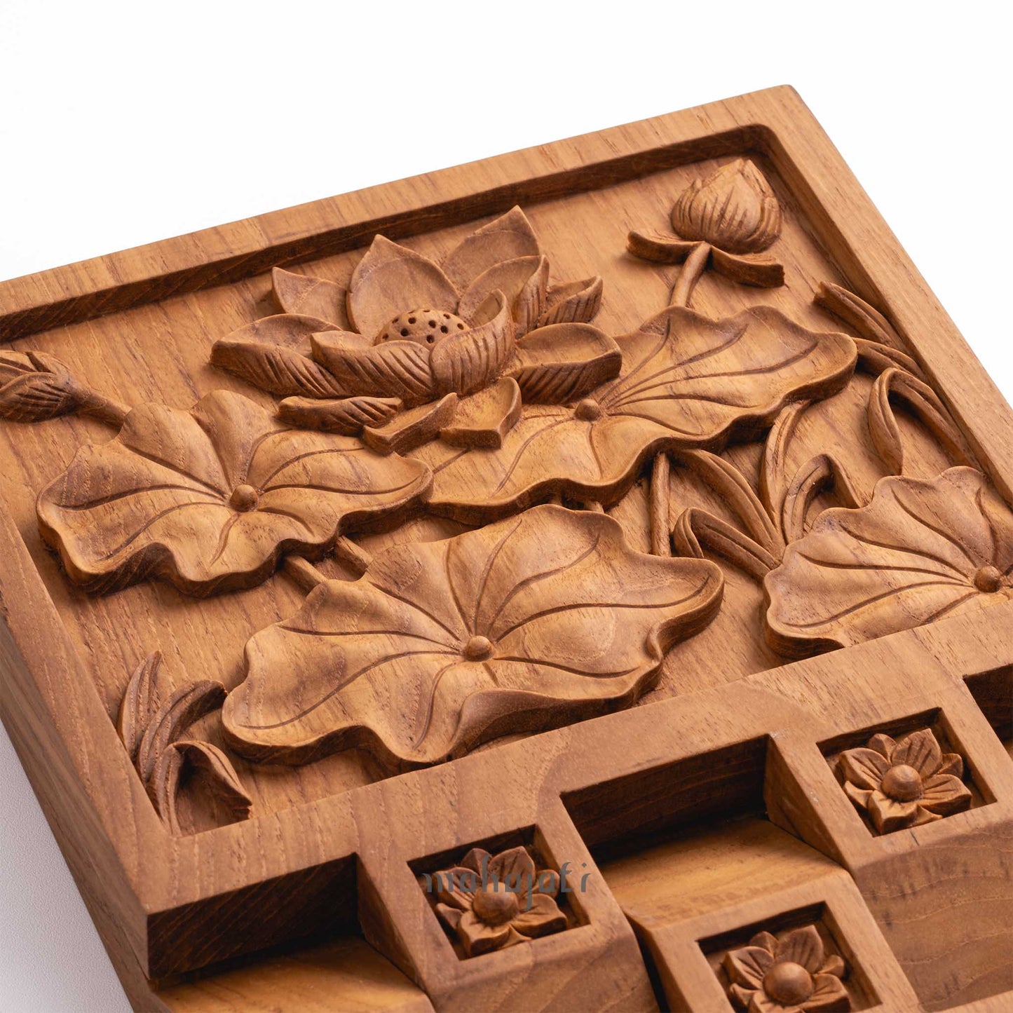 Lotus Flower Rehal - Chip Carving - 20cm x 40cm