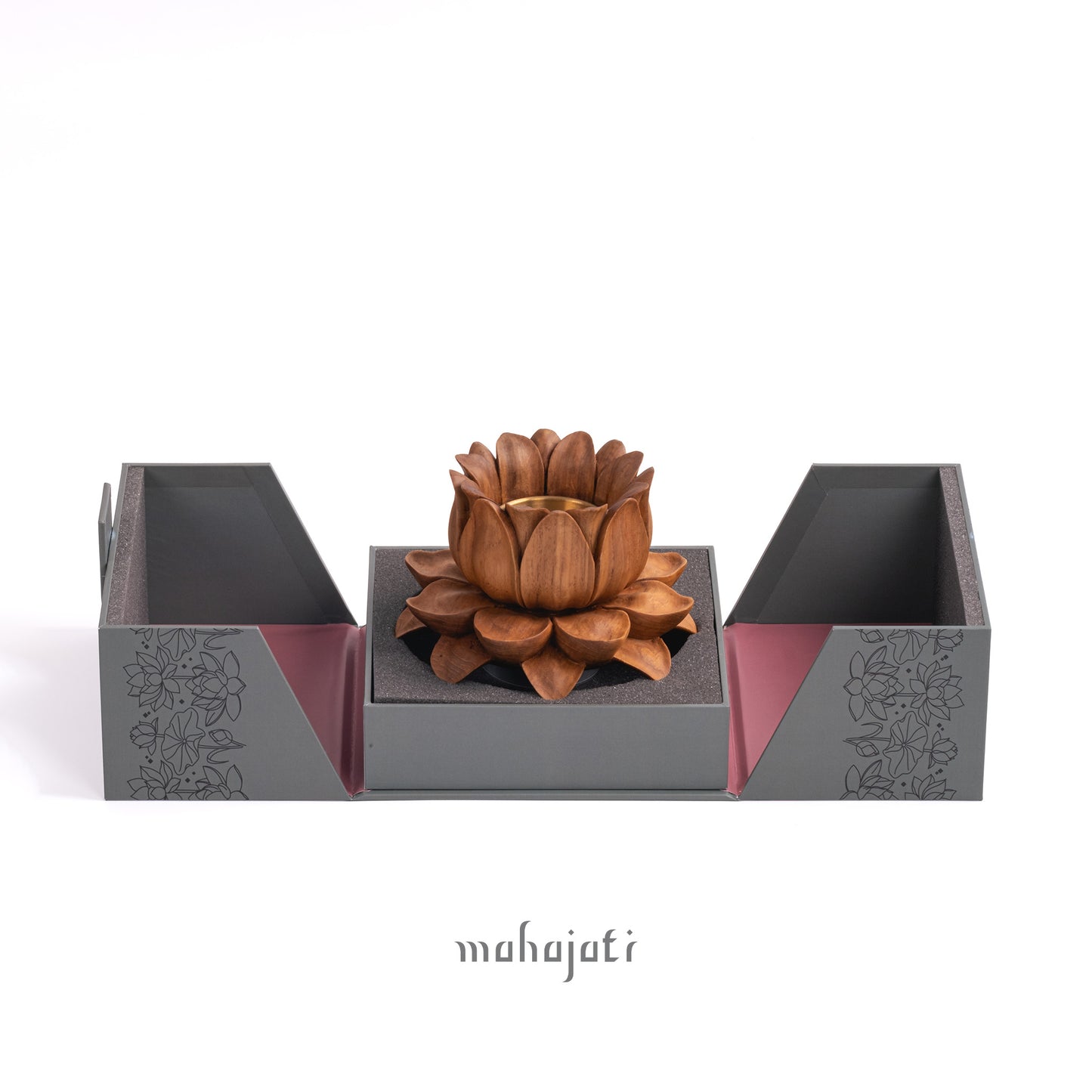 Lotus Flower Mabkhara - Chip Carving - 15cm x 9cm