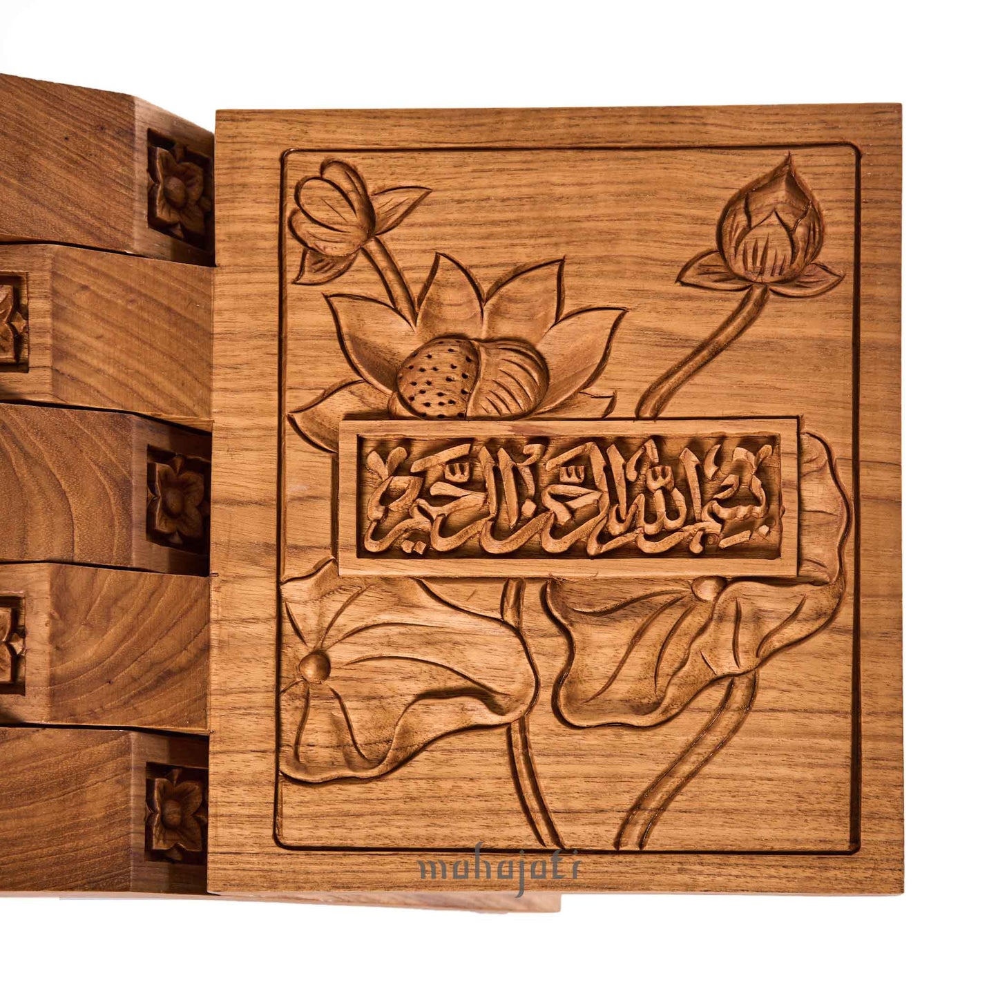 Lotus Flower Rehal - Chip Carving - 20cm x 40cm