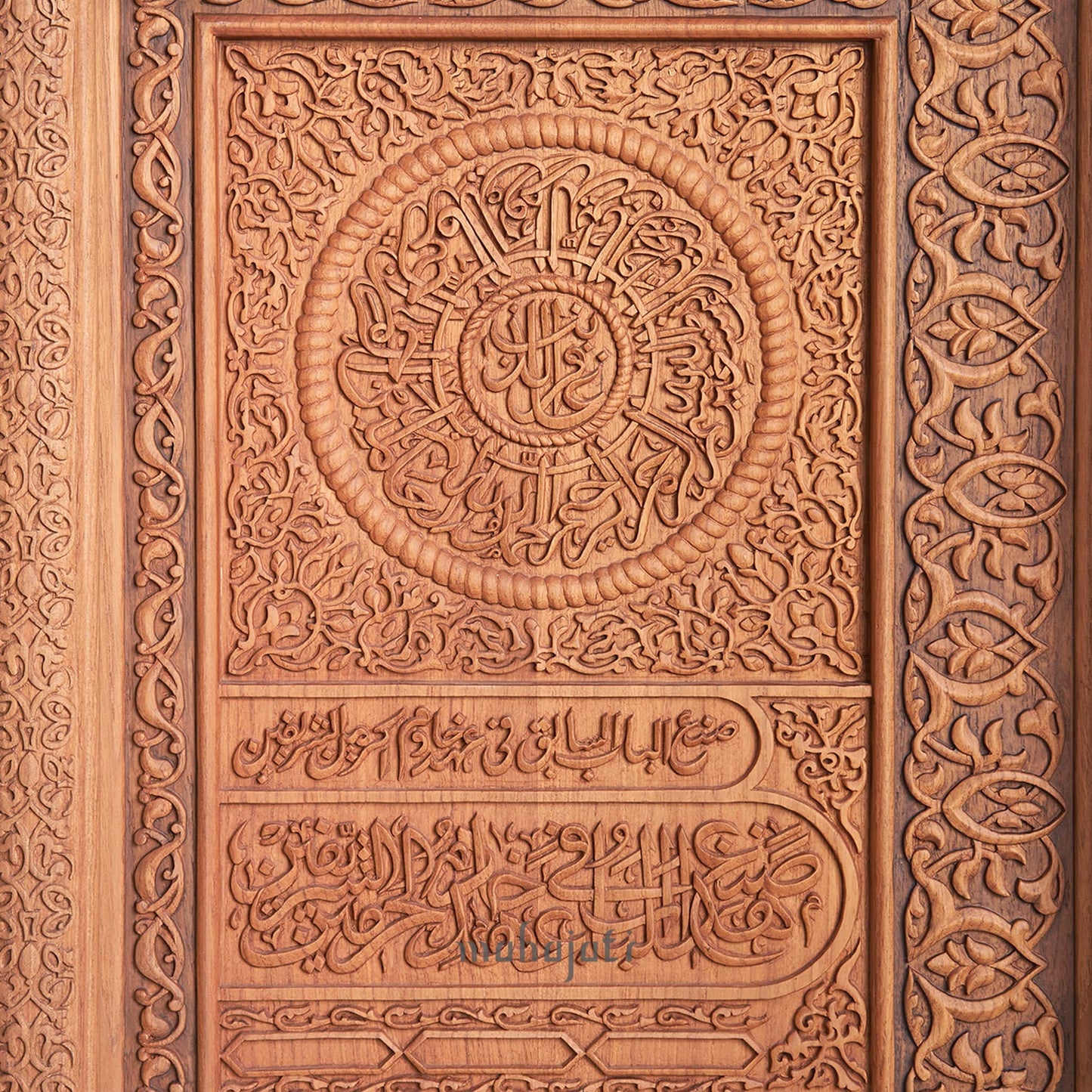 Mahajati Door of Kaaba wood replica, meticulously crafted with precision and artistry.