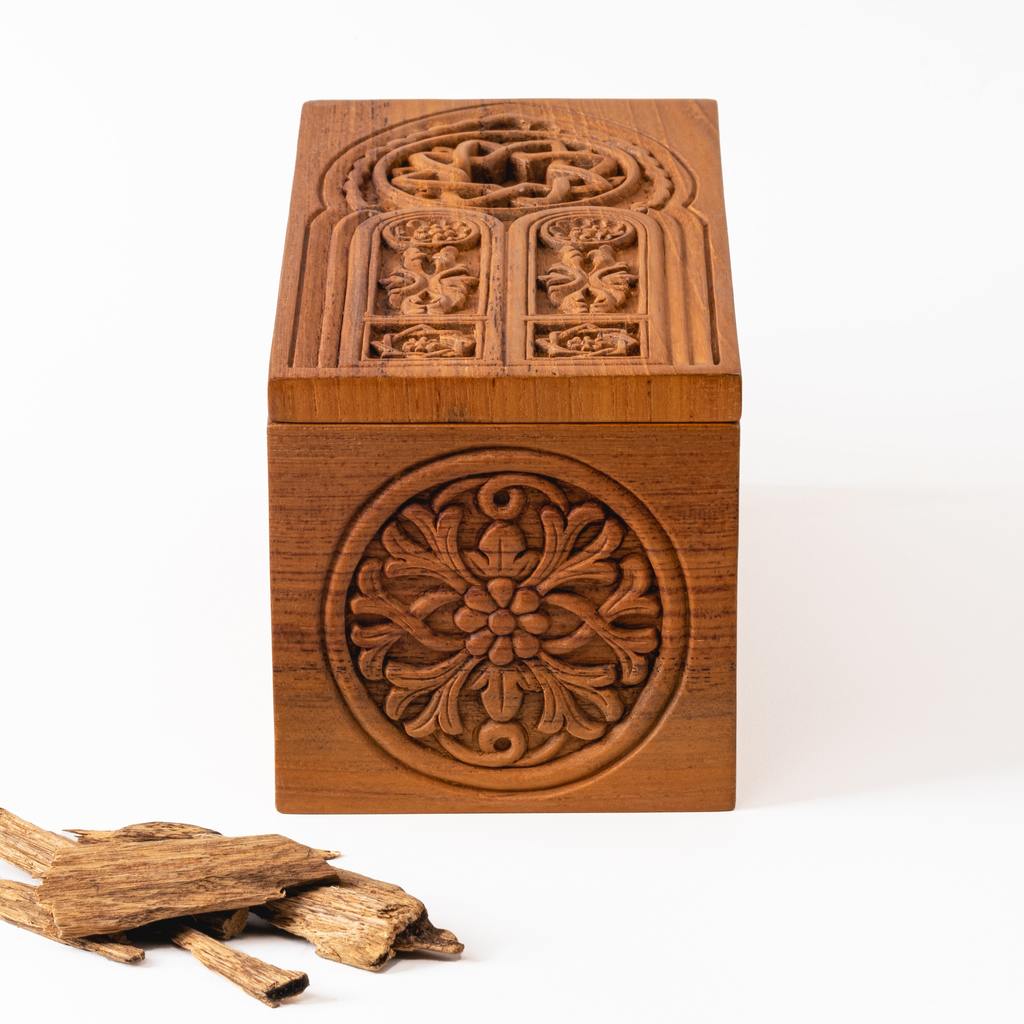 Bakhoor Box - Handmade Gift - High Grade Teak Wood - Oud Container