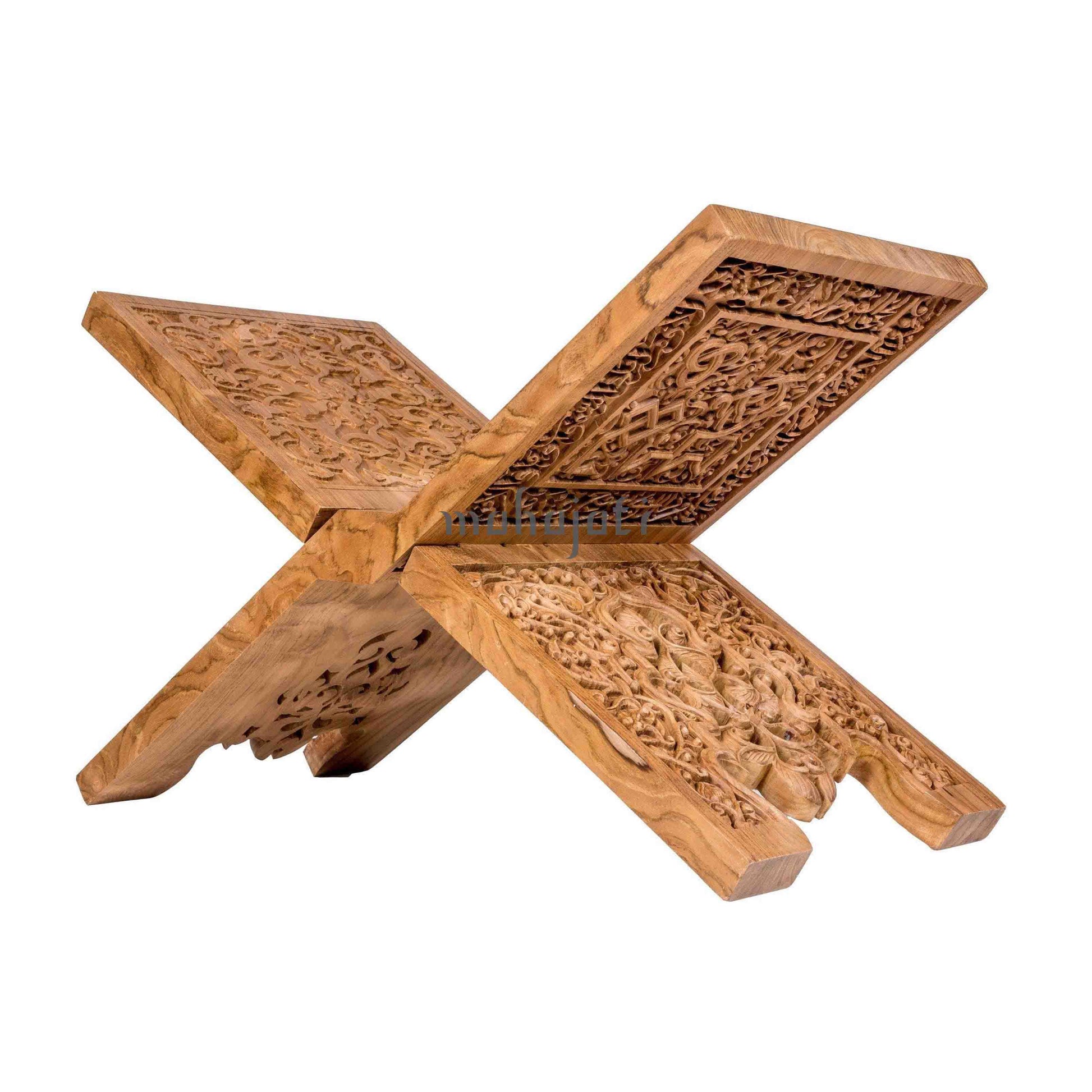 Rehal - Chip Carving - 30cm Length x 70cm Height - Ayatul Kursi - Mahajati