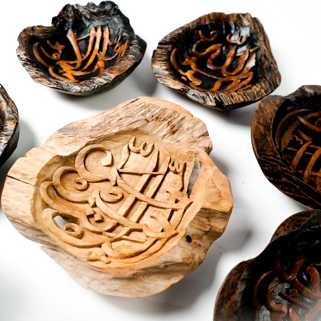 Names of Allah - Chip Carving - Set of 8 - Mahajati